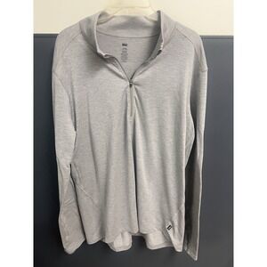 REI Co-Op Women‎ XLarge 1/4 Zip Pullover Gray Hiking Outdoor Long Sleeve Stretch